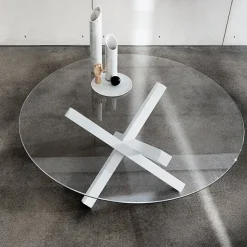 Aikido Sovet® Table en verre design ronde