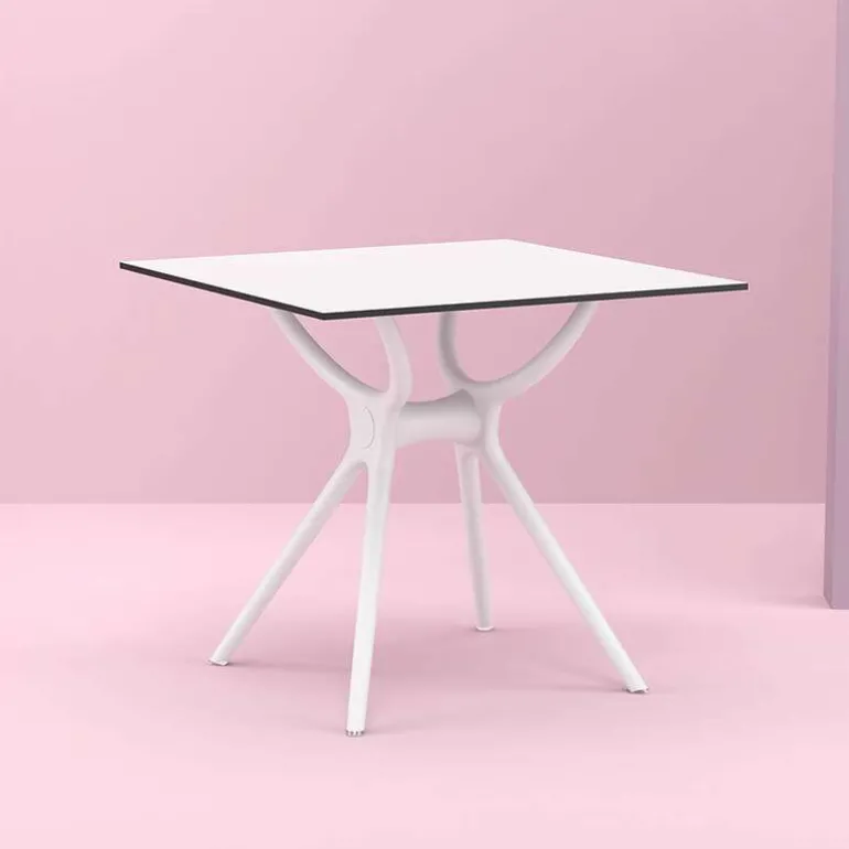 Air Table carrée petit espace en stratifié et polypropylène