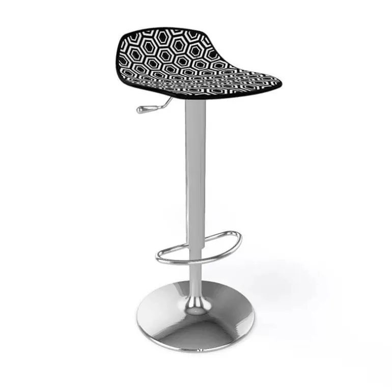 Alhambra 97A / 97AV Tabouret italien sans dossier réglable en hauteur avec assise à motifs