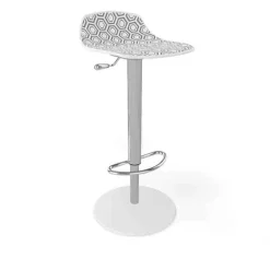 Alhambra 97A / 97AV Tabouret italien sans dossier réglable en hauteur avec assise à motifs
