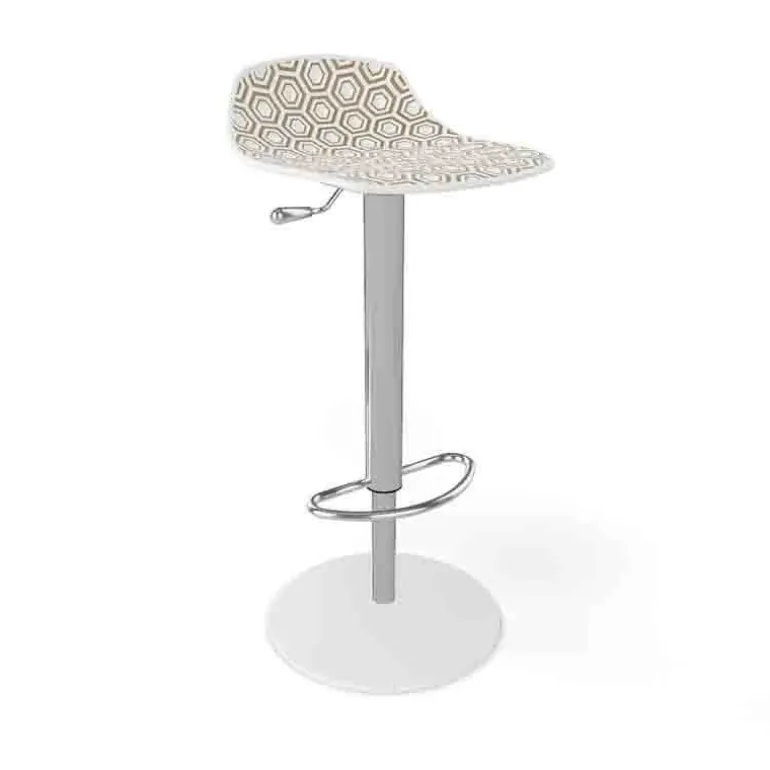 Alhambra 97A / 97AV Tabouret italien sans dossier réglable en hauteur avec assise à motifs