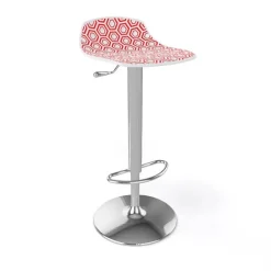 Alhambra 97A / 97AV Tabouret italien sans dossier réglable en hauteur avec assise à motifs