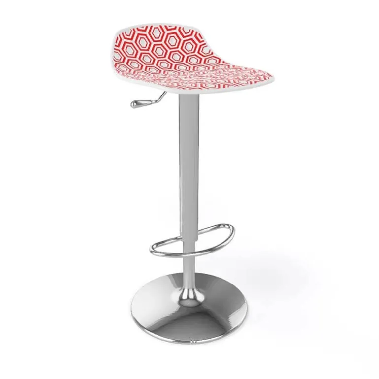 Alhambra 97A / 97AV Tabouret italien sans dossier réglable en hauteur avec assise à motifs