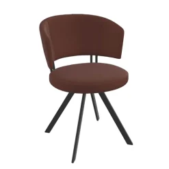 Allure Chaise design confortable pivotante en simili avec pieds en métal