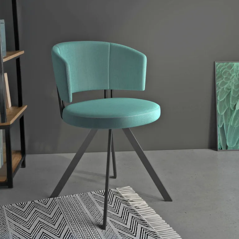 Allure Chaise moderne en tissu pivotante