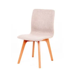 Amelie Chaise en tissu avec pieds en bois massif