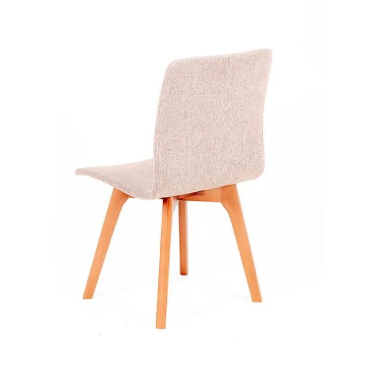 Amelie Chaise en tissu avec pieds en bois massif