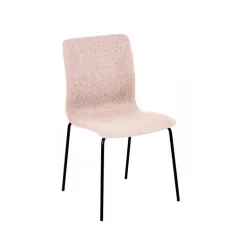 Amelie Chaise en tissu et pieds en métal