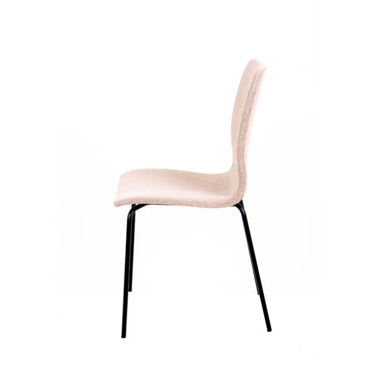 Amelie Chaise en tissu et pieds en métal