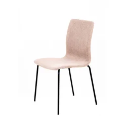 Amelie Chaise en tissu et pieds en métal