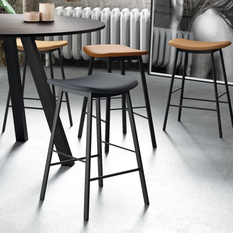 Ami Tabouret snack en tissu sans dossier fabriqué en Belgique