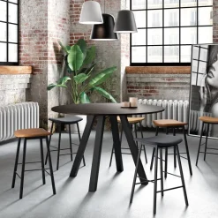 Ami Tabouret snack en tissu sans dossier fabriqué en Belgique