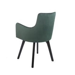 Anders Fauteuil cocooning en tissu et pieds bois