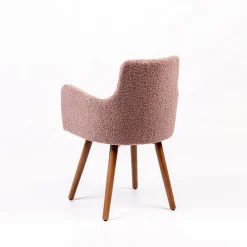 Anders Fauteuil cocooning en tissu et pieds bois
