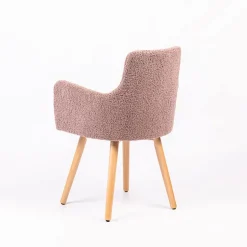 Anders Fauteuil cocooning en tissu et pieds bois
