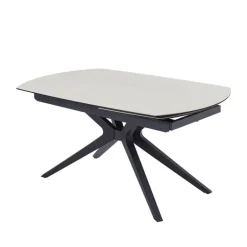 AngèleTable moderne extensible en céramique pieds métal