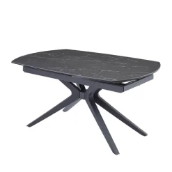 AngèleTable moderne extensible en céramique pieds métal