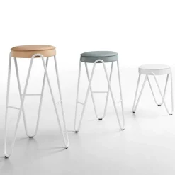 Apelle Jump Midj® Tabouret snack design sans dossier pieds géométriques