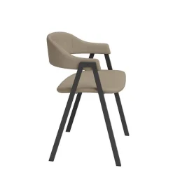 Arca Fauteuil de table avec accoudoirs en simili