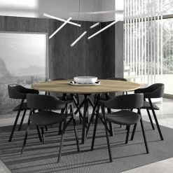 Arca Fauteuil de table avec accoudoirs en simili