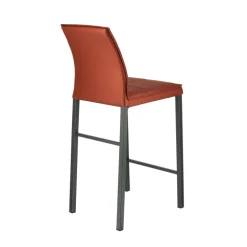 Atlanta Tabouret snack italien en synthétique avec pieds en métal