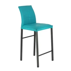 Atlanta Tabouret snack italien en synthétique avec pieds en métal