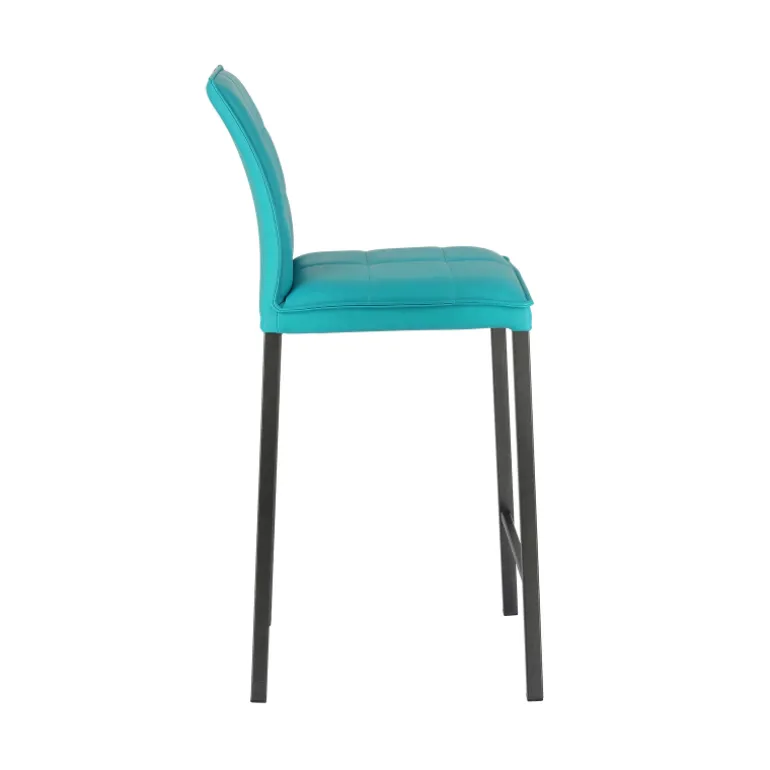 Atlanta Tabouret snack italien en synthétique avec pieds en métal