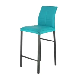 Atlanta Tabouret snack italien en synthétique avec pieds en métal