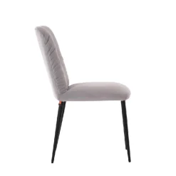 Aura Mobitec® Chaise moderne en tissu et pieds métal