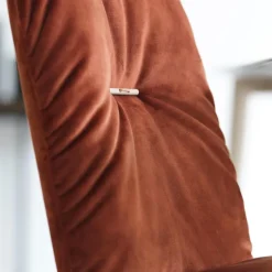 Aura Mobitec® Chaise moderne en tissu et pieds métal