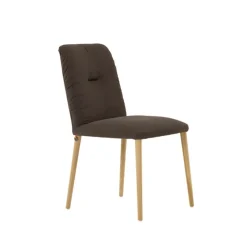 Aura Mobitec® Chaise style cocooning en tissu et pieds bois