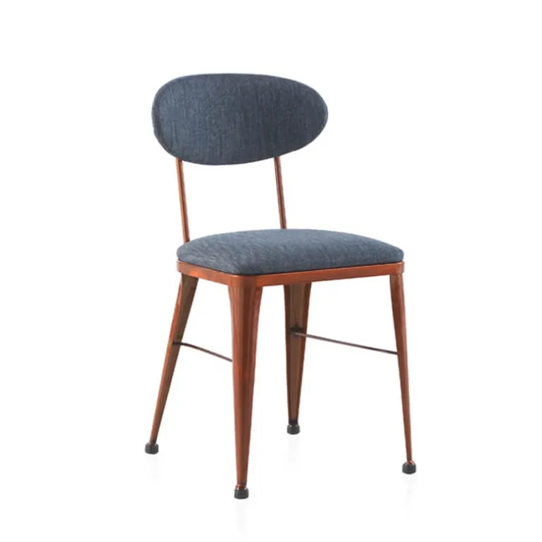 Austin Chaise industrielle confortable en métal et tissu