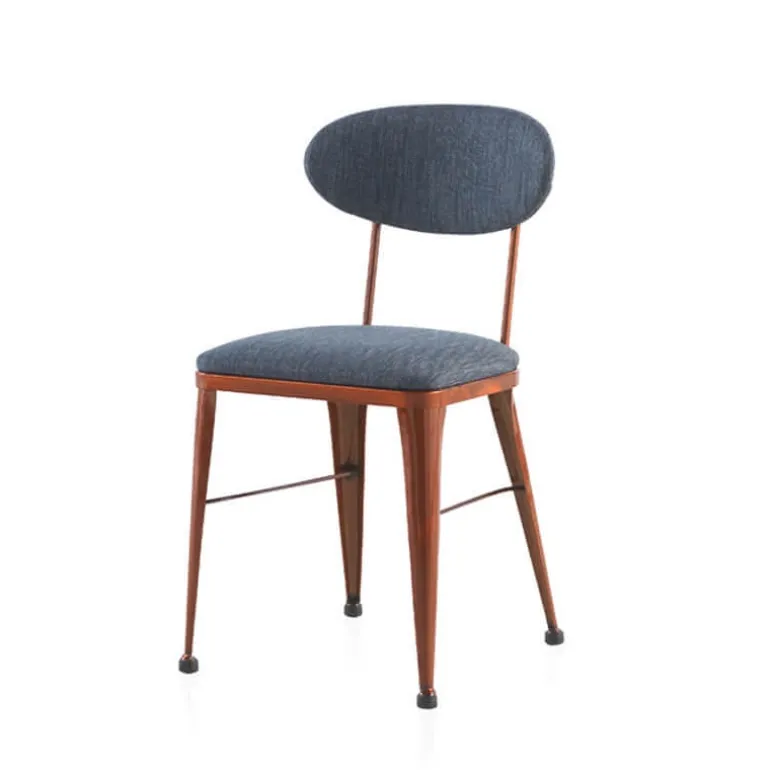 Austin Chaise industrielle confortable en métal et tissu