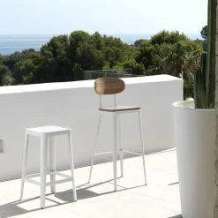 Austin Tabouret îlot central en bois et métal