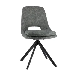 AzaléeChaise moderne en tissu rembourrée pieds en métal