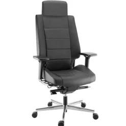 Azkar Fauteuil de direction en cuir sur roulettes