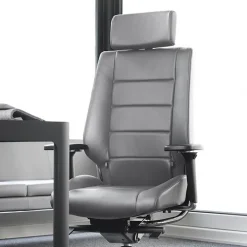 Azkar Fauteuil de direction en cuir sur roulettes