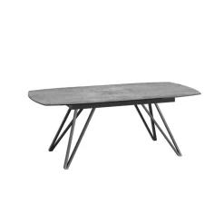 BabyloneTable en céramique extensible avec pieds design en métal noir