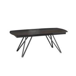 BabyloneTable en céramique extensible avec pieds design en métal noir