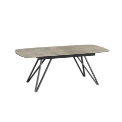 BabyloneTable en céramique extensible avec pieds design en métal noir