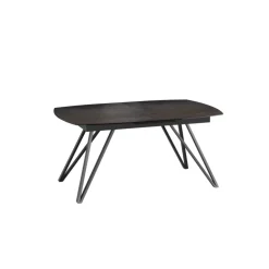 BabyloneTable en céramique extensible avec pieds design en métal noir