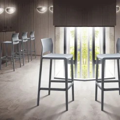 Bakhita Tabouret de bar moderne empilable