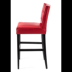 BarCarpe 2 Tabouret de bar matelassé en synthétique et bois