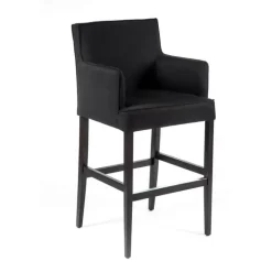 BarDiem Tabouret bar contemporain en tissu et bois