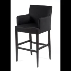 BarDiem Tabouret bar contemporain en tissu et bois