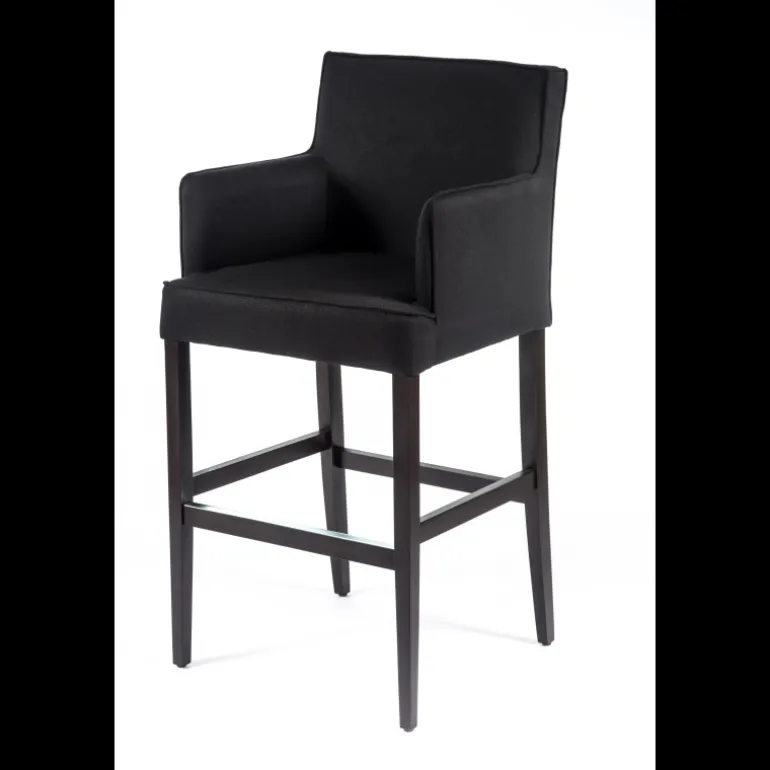 BarDiem Tabouret bar contemporain en tissu et bois