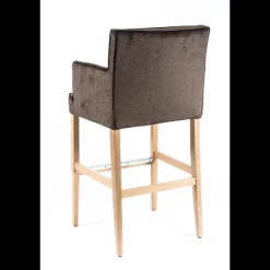 BarDiem Tabouret bar contemporain en tissu et bois