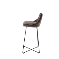 BarLars line Tabouret de bar en métal et tissu