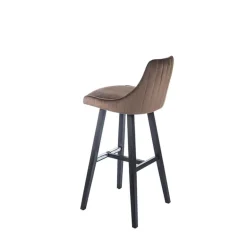 BarLars line Tabouret hauteur 80 cm moderne coque tissu dos matelassé