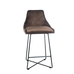 BarLars line Tabouret snack moderne en métal et tissu